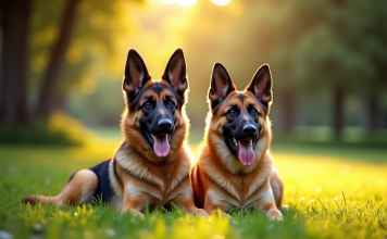 Le berger allemand croisé malinois : un compagnon fidèle pour la vie Chien berger malinois assis dans un parc ensoleille