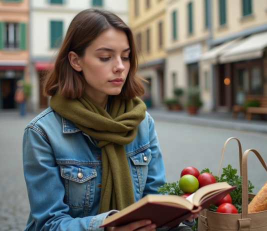 Vivre en France avec peu d’argent : les meilleures villes abordables Jeune femme en denim et écharpe dans un parc français