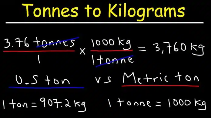 convertir les kilogrammes en tonnes