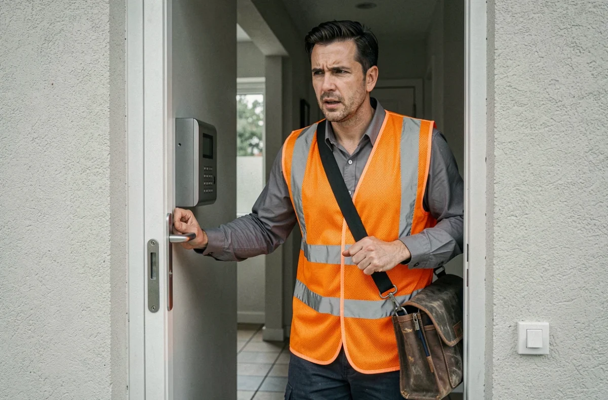 Plombier dépanneur arrivant rapidement à domicile avec son sac d'outils à Lille